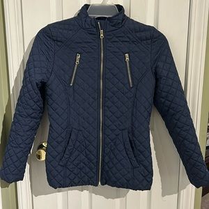 Girls size 14/16 Navy quilted jacket